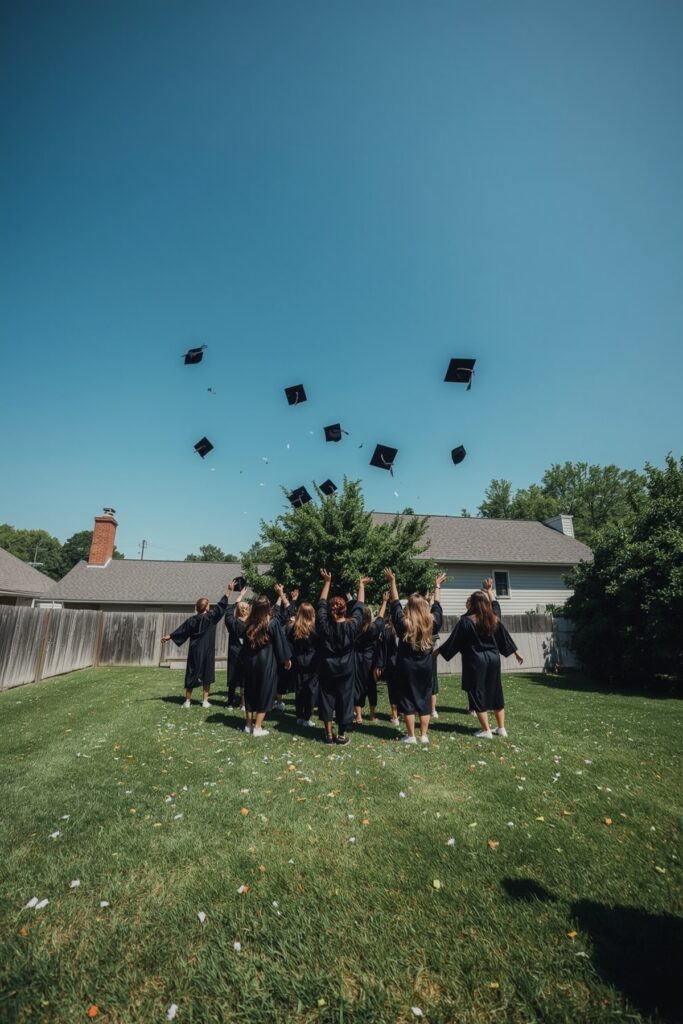 Cap Toss Photo Shoot Setup