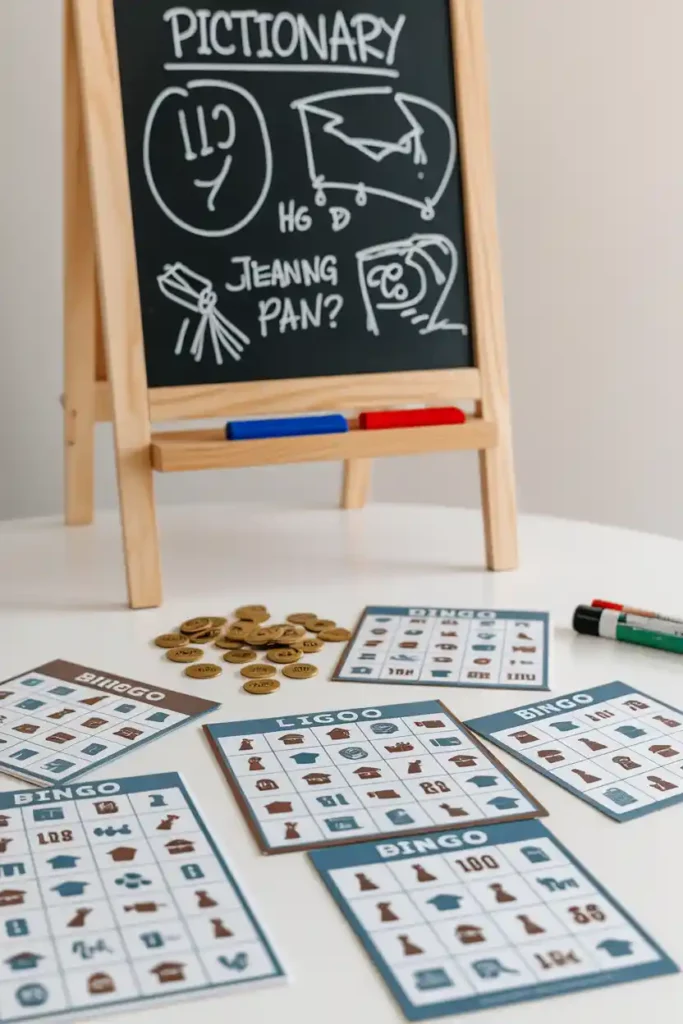 Grad-Themed Bingo or Pictionary