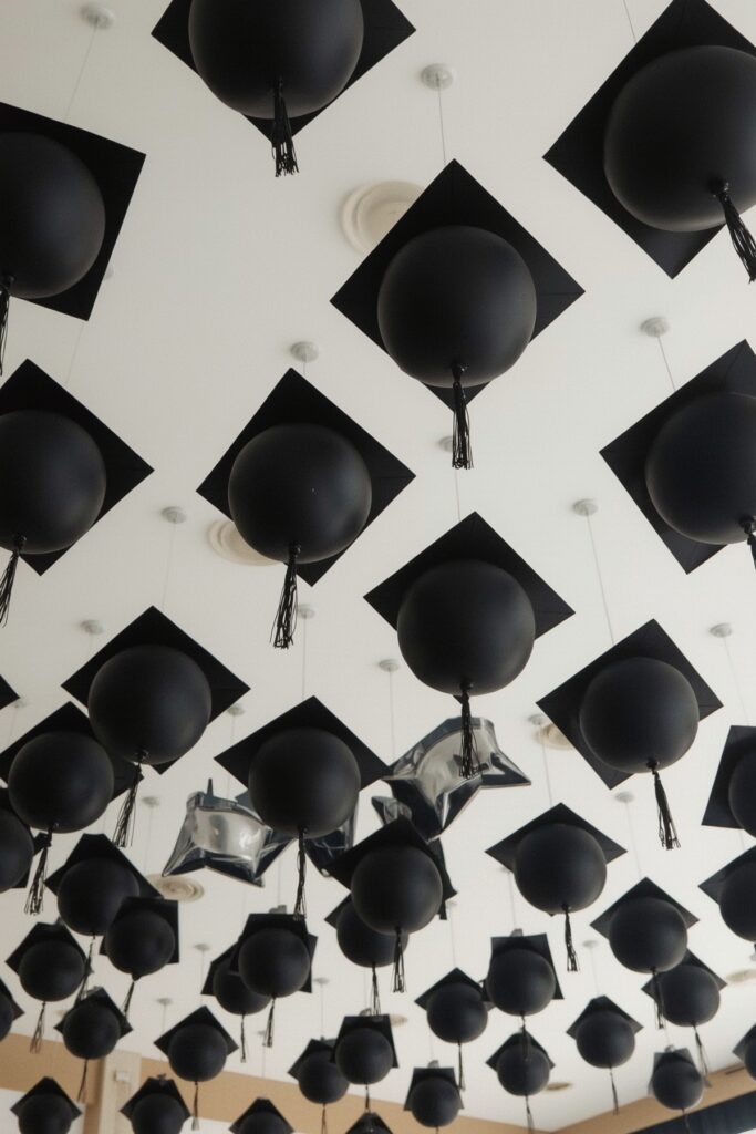 DIY Grad Hat Balloons