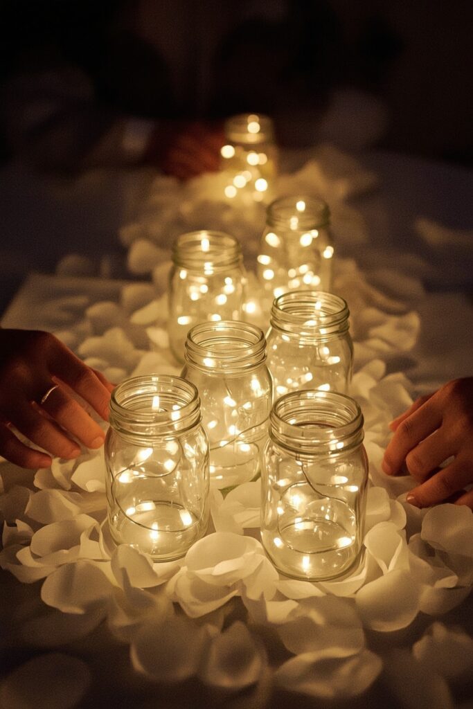 LED Fairy Light Mason Jars
