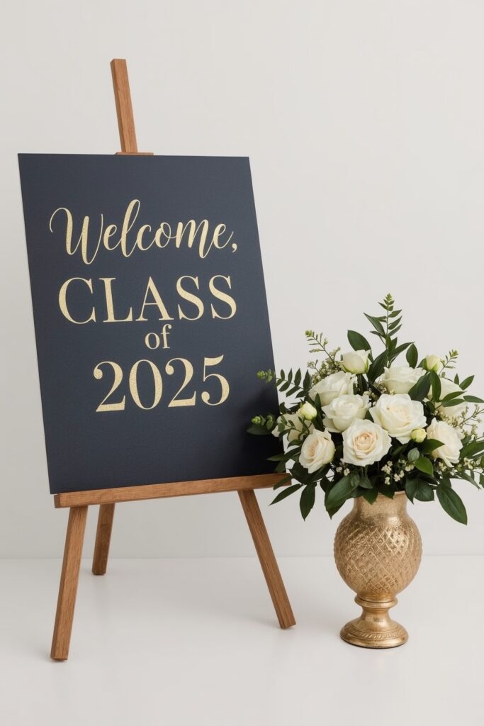 Personalized Gold Foil Welcome Sign