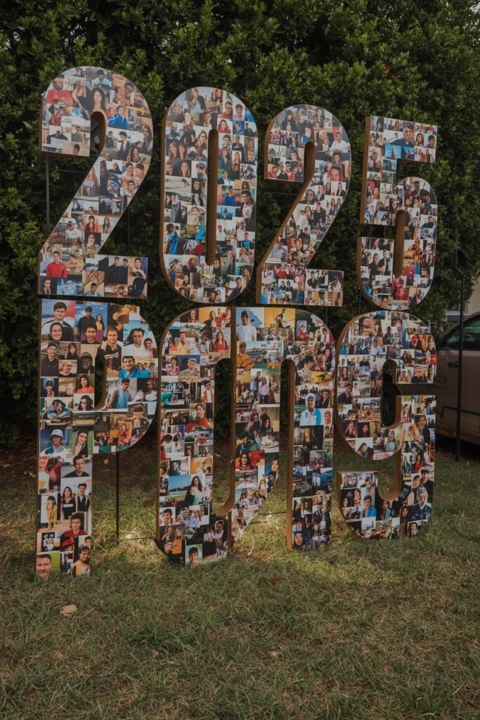 Photo Collage Numbers Display