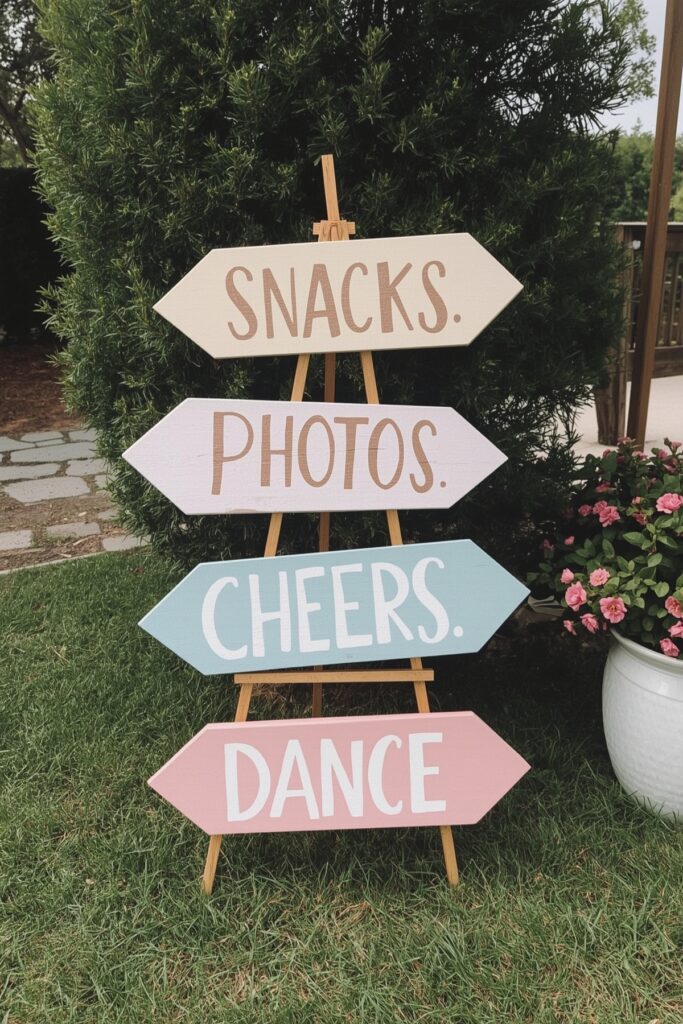 Painted Wooden Arrows for Directional Signage