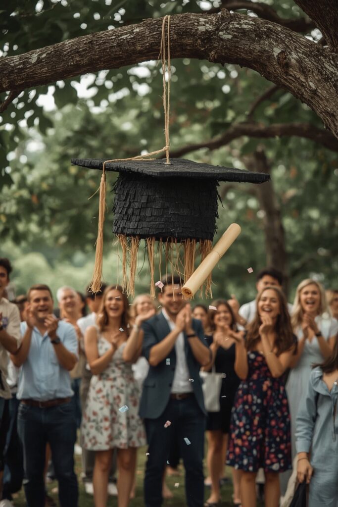 Graduation-Themed Piñata Smash