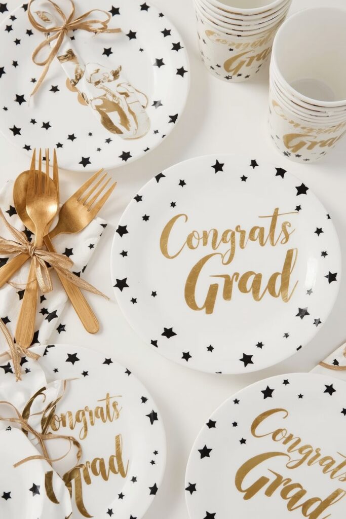 Grad-Themed Tableware