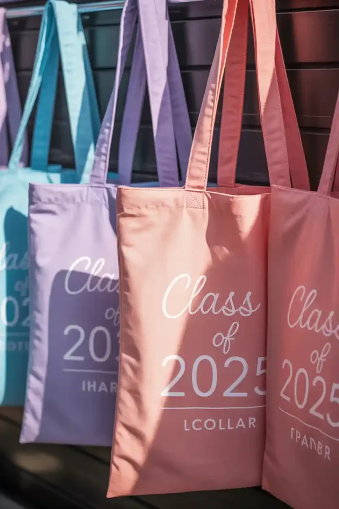 Gradient Tote Bags with Name & Year