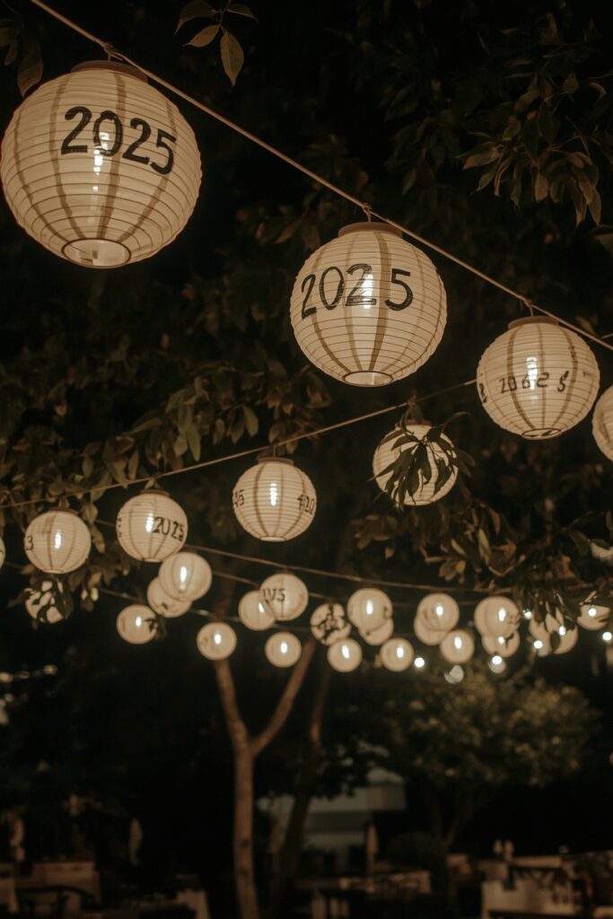 Hanging Lanterns with Grad Dates
