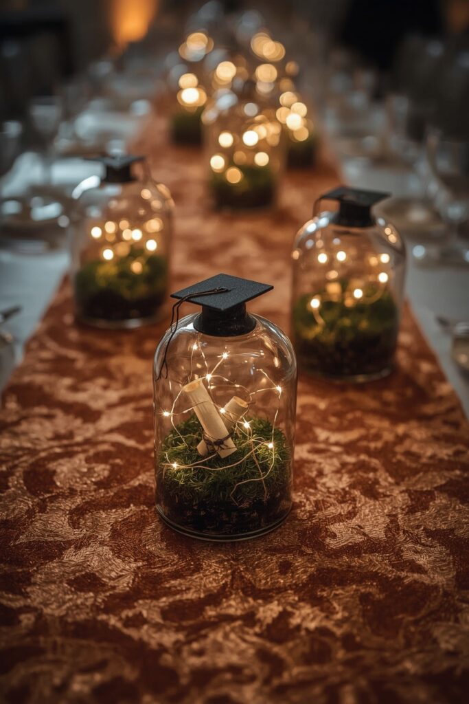 Graduation-Themed Terrariums