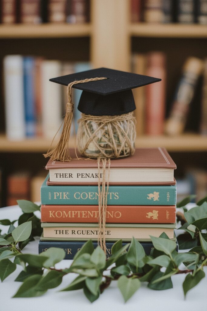Book Stack with Cap Topper