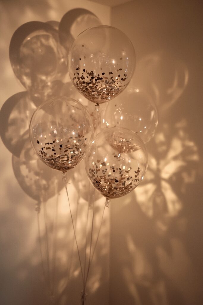 Transparent Confetti-Filled Balloons