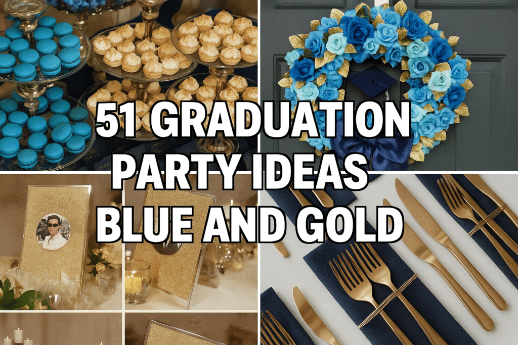 Graduation Party Ideas Blue and Gold