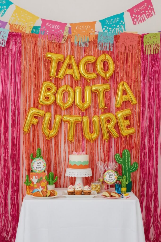 “Taco ‘Bout a Future” Banner Wall