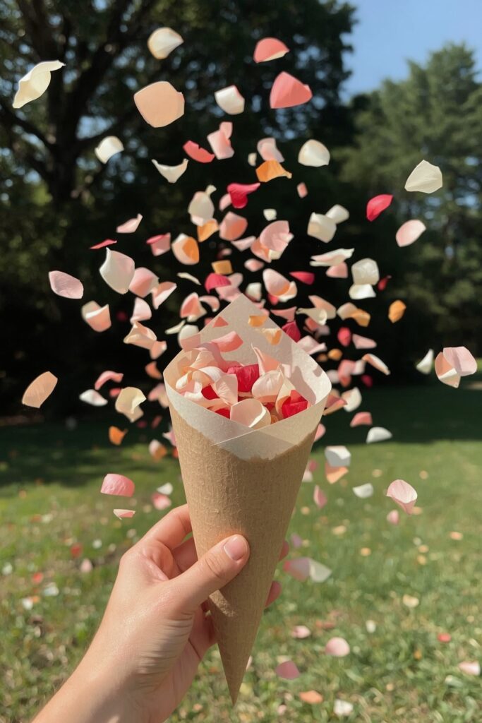 Biodegradable Confetti Toss Moment
