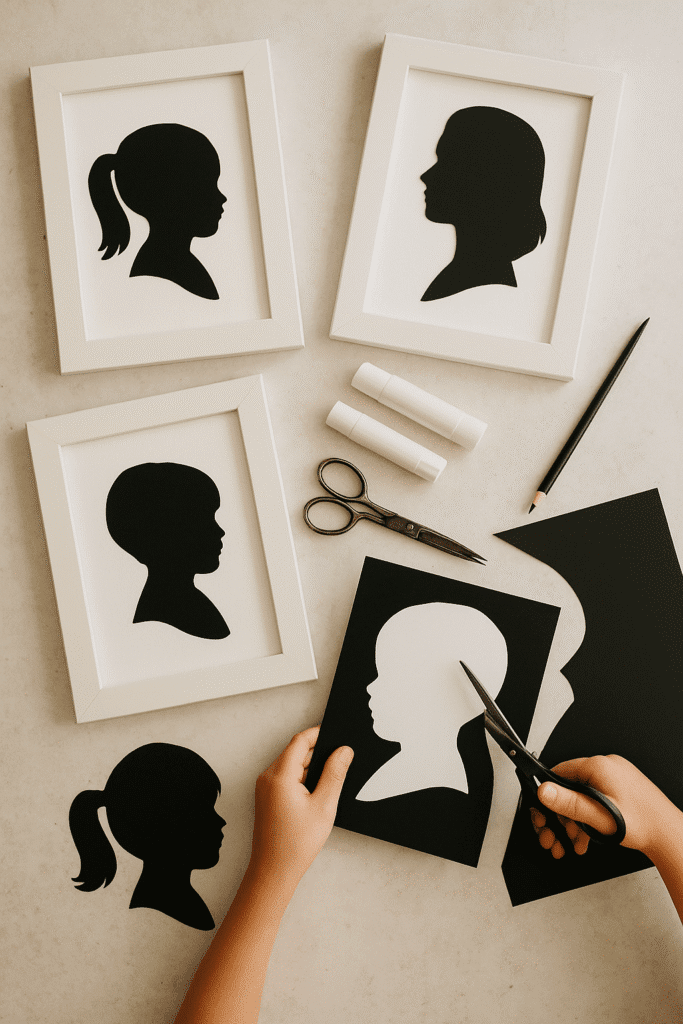 DIY Silhouette Guest Portraits
