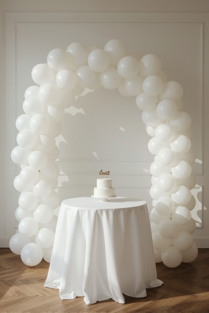 Balloon Cake Table Frame in Monochrome


