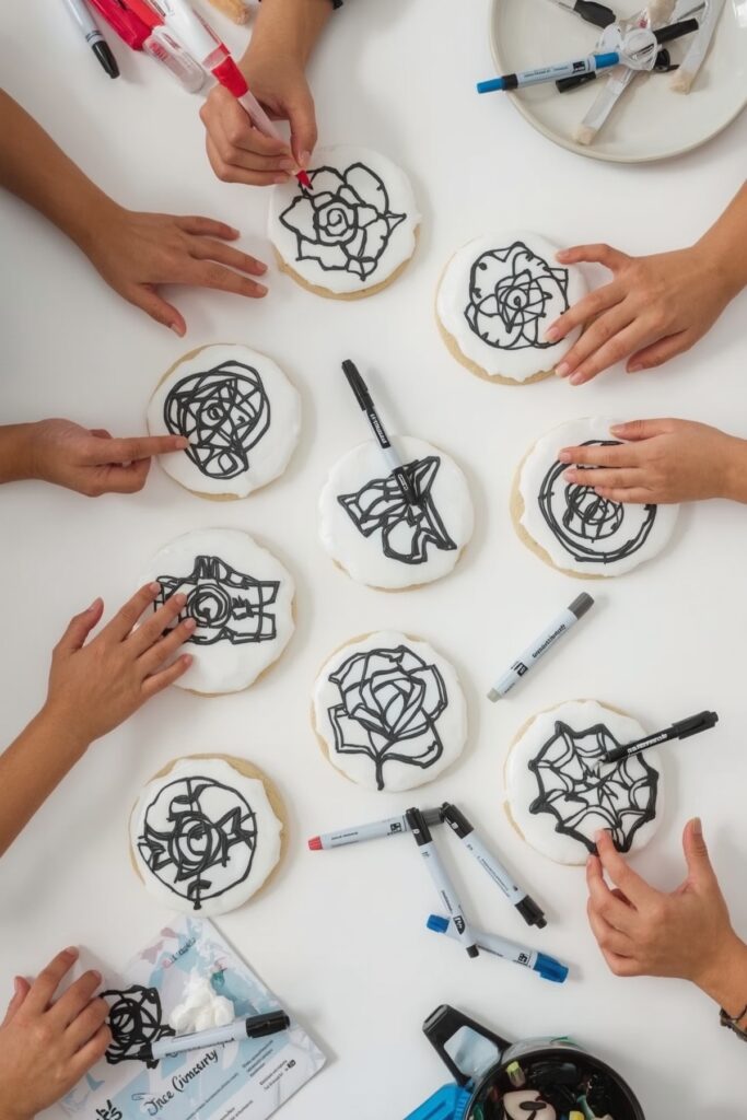 Color-In Black and White Cookie Station
