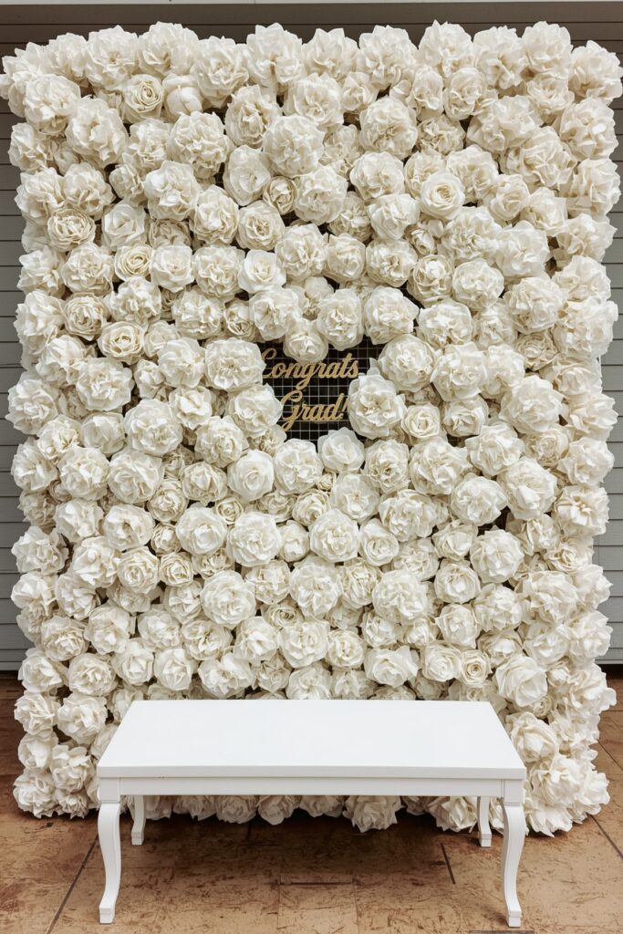 Monochrome Bouquet Wall Backdrop