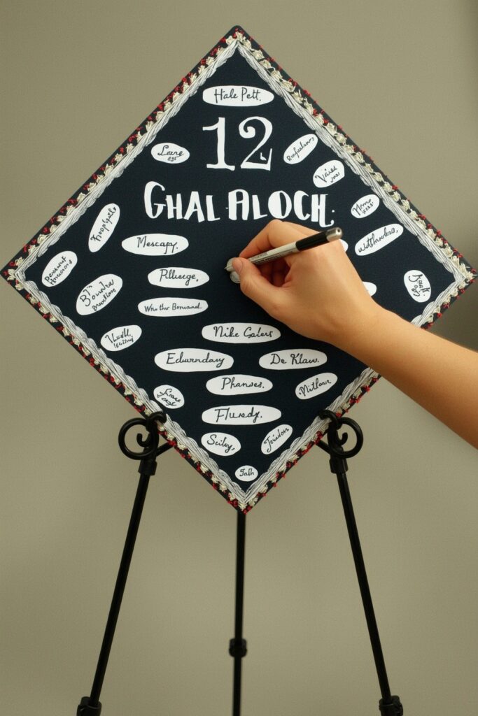 Upcycled Graduation Cap Guestbook
