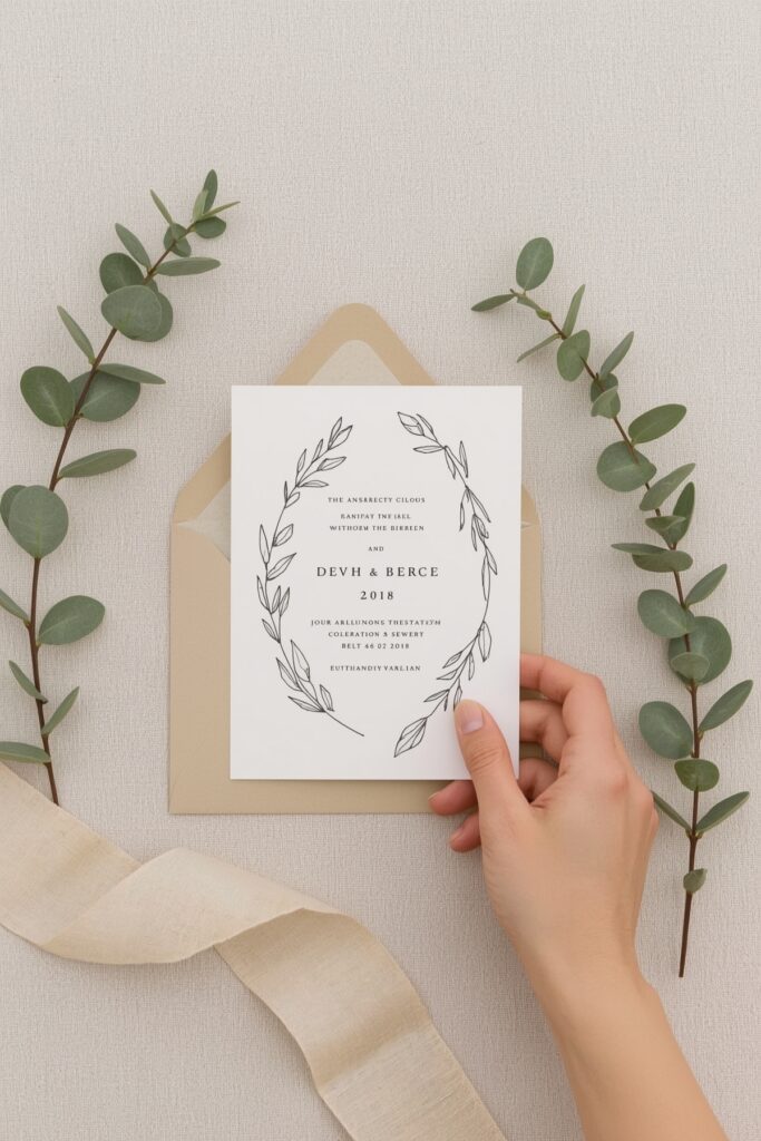 Botanical Line Art with Soft Neutrals


