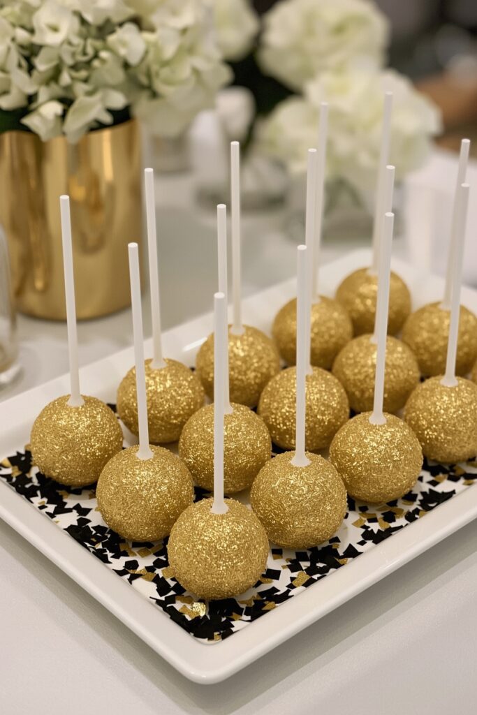 Edible Gold Cake Pops

