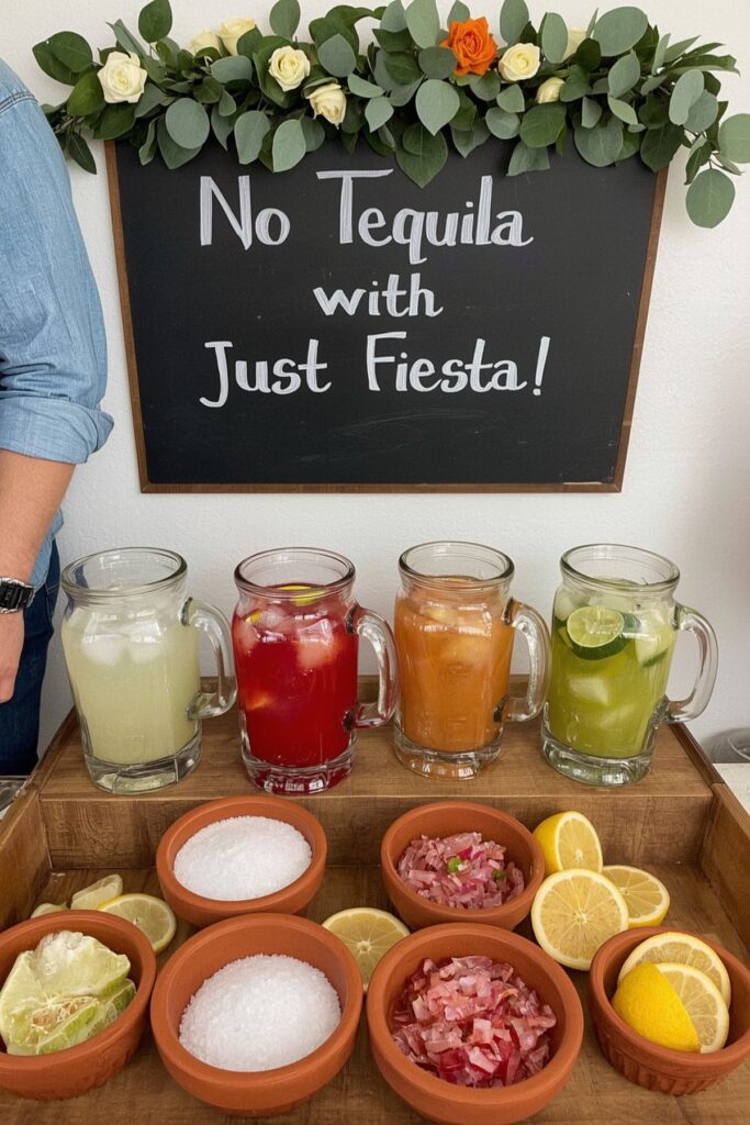Margarita Mocktail Bar with Rim Salts