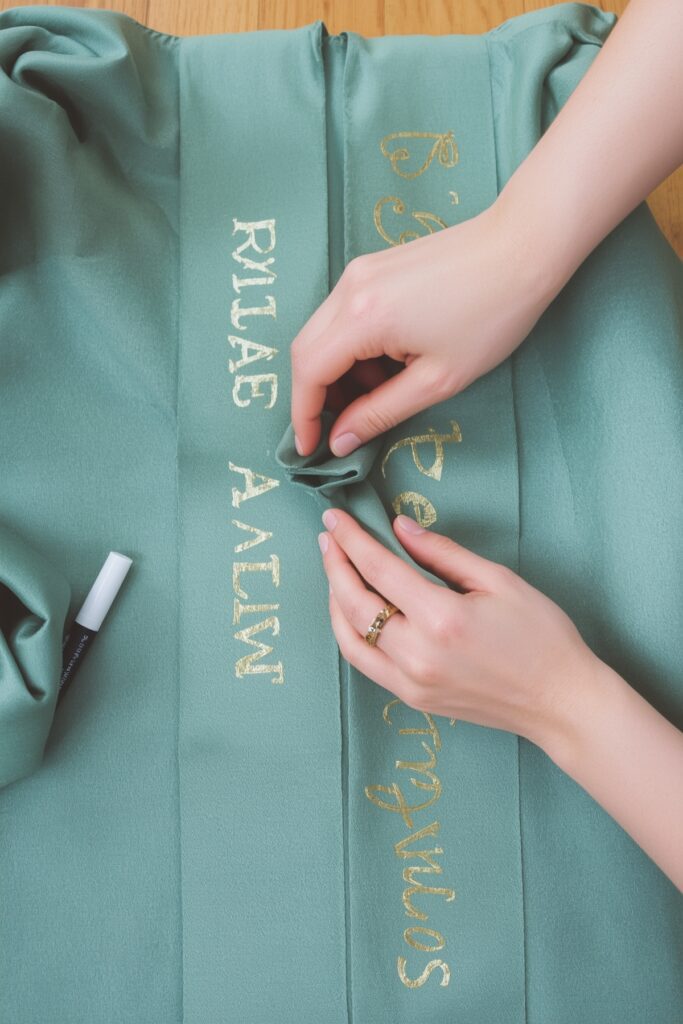 Sage Green Graduation Gown Sash Station
