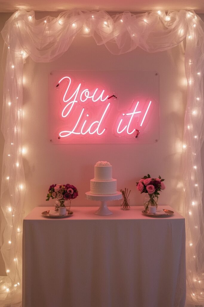 Neon Sign Decor in Celebration Fonts


