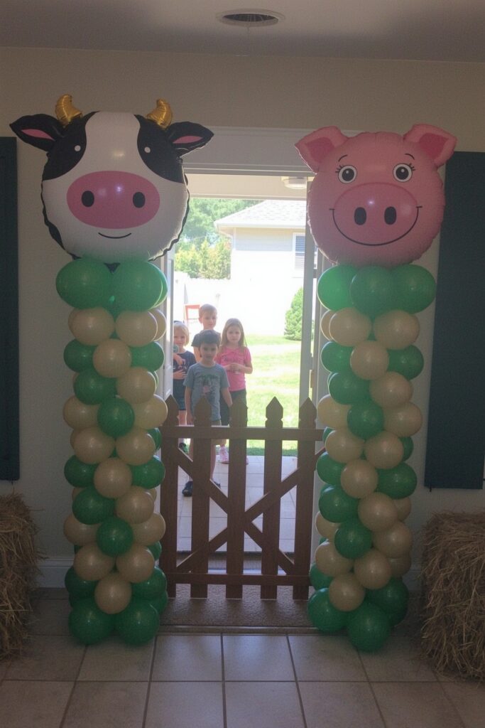 Farm Animal Balloon Columns

