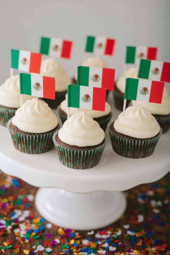 Mexican Flag Cupcake Toppers