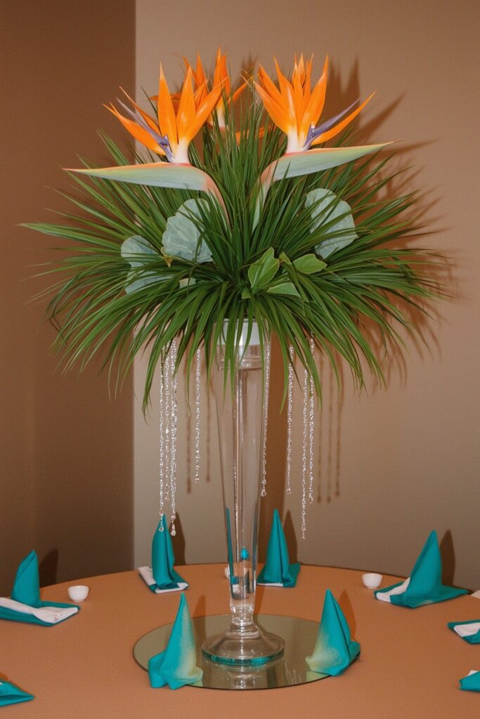 Tropical Bird of Paradise Centerpieces