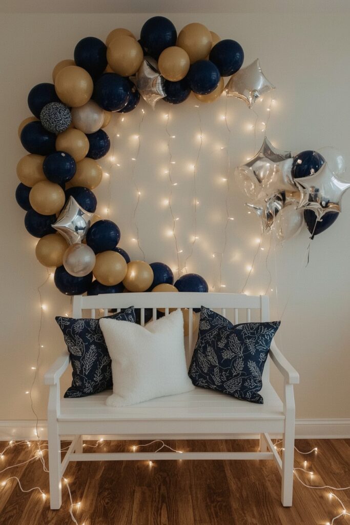 Crescent Moon and Stars Balloon Garland


