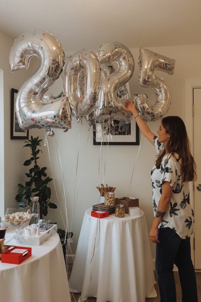  Oversized Number Balloons with Confetti Inside


