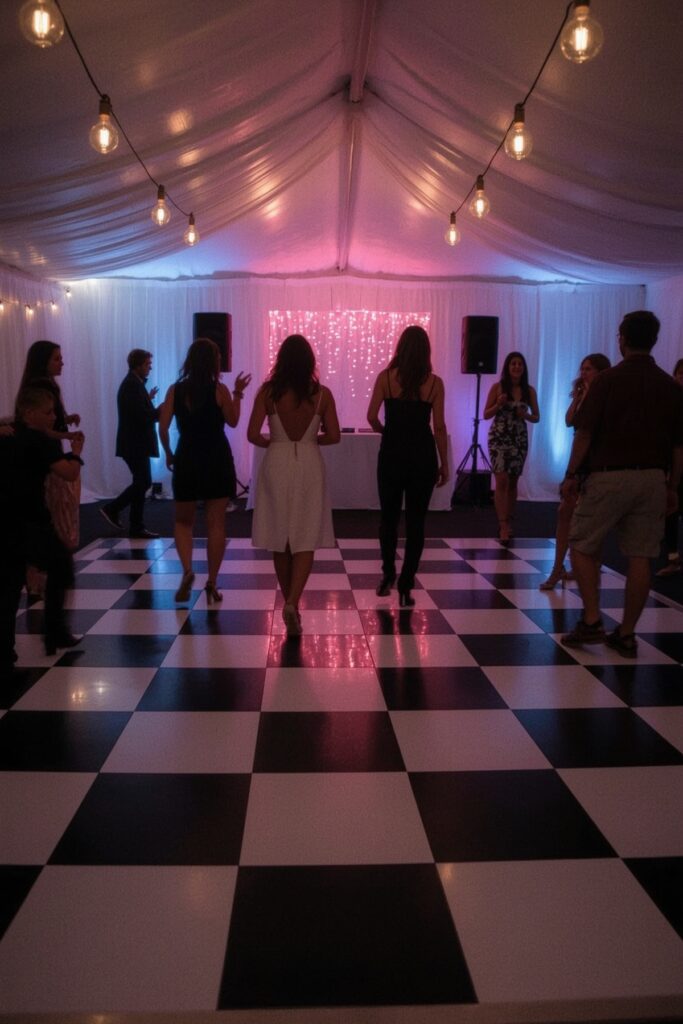 Checkerboard Dance Floor Setup

