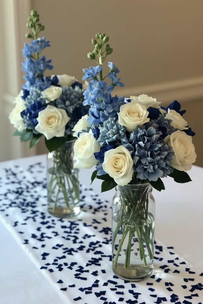 Blue & White Floral Combo for Academic Theme