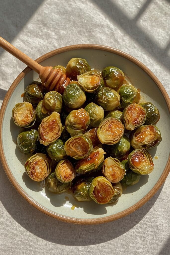  Roasted Brussels Sprouts with Maple Drizzle

