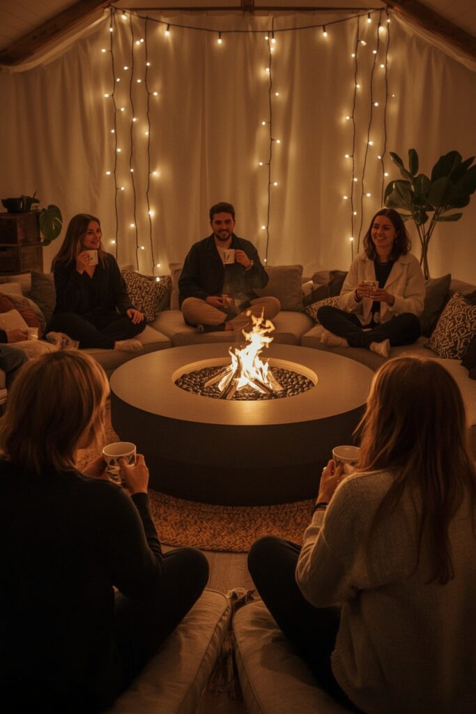  Indoor Fire Pit and Storytelling Spot

