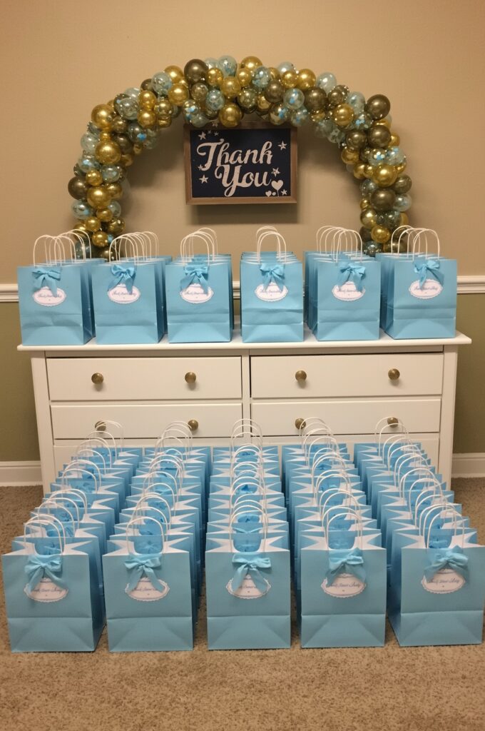 Personalized Blue Gift Bags

