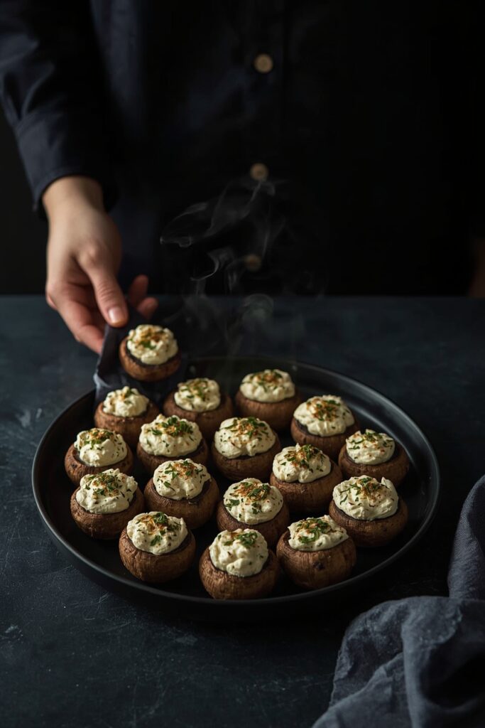 Stuffed Mushrooms with Herbed Cheese

