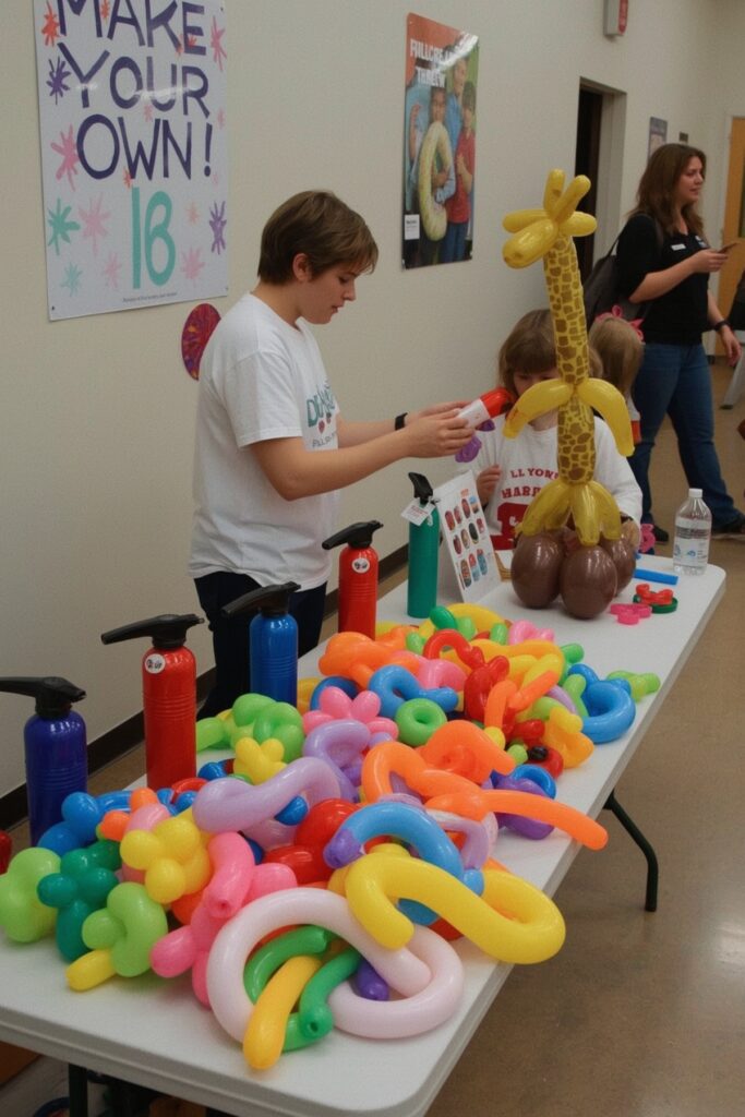 Balloon Twisting Station for Kids

