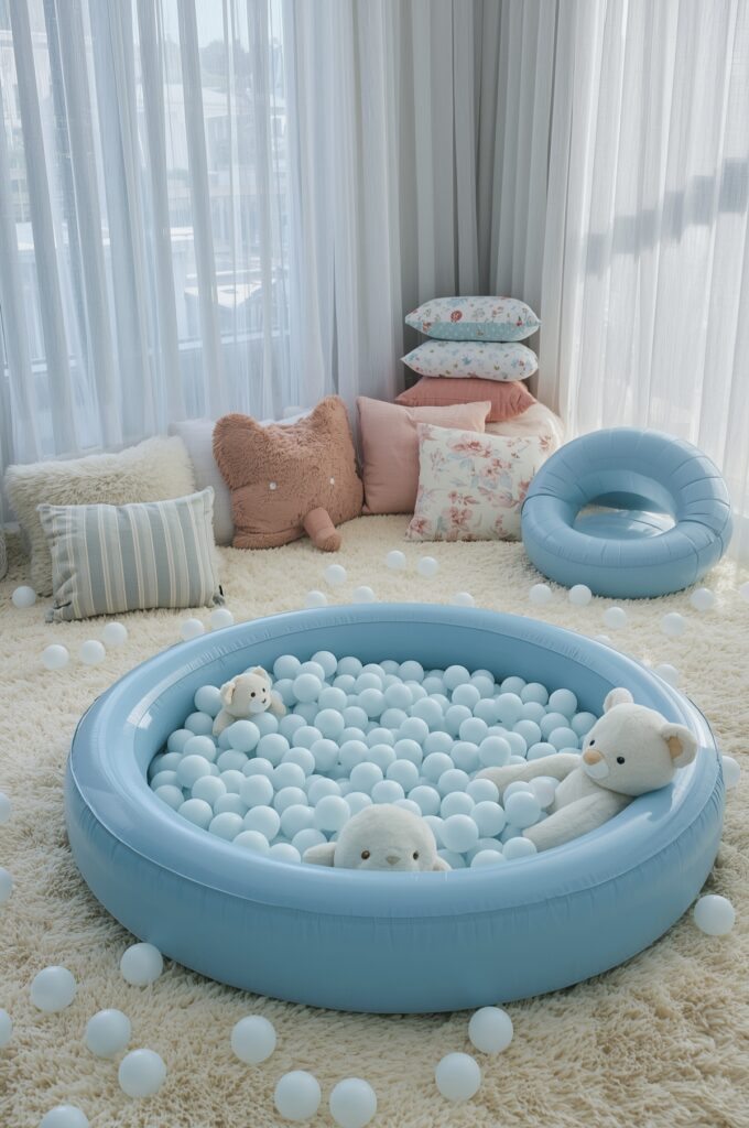 Soft Blue Lounge Ball Pit

