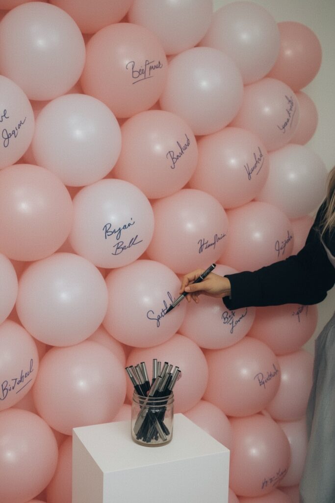 Balloon Wishes Wall for Guests to Sign

