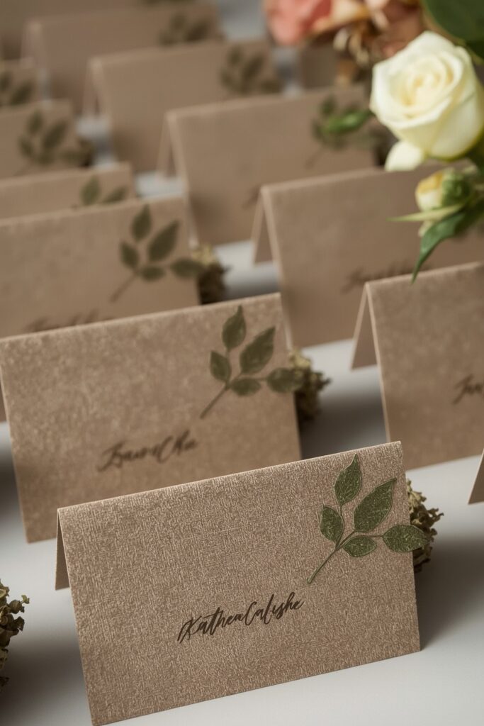 Nature-Inspired Guest Seating Cards
