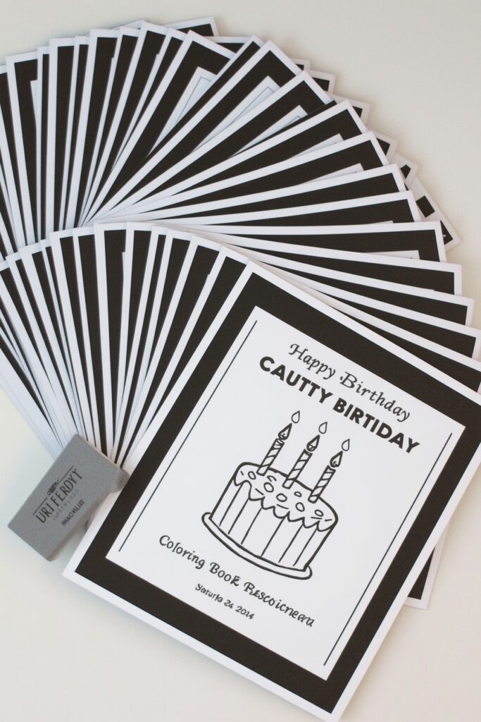 Personalized Coloring Book Party Favor

