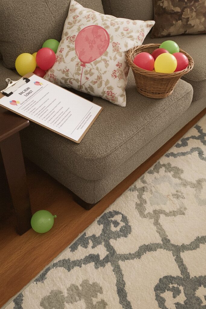 Balloon Scavenger Hunt Around the House


