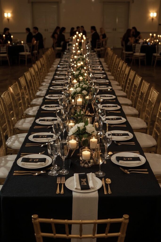 Black & White Glam Graduation Dinner


