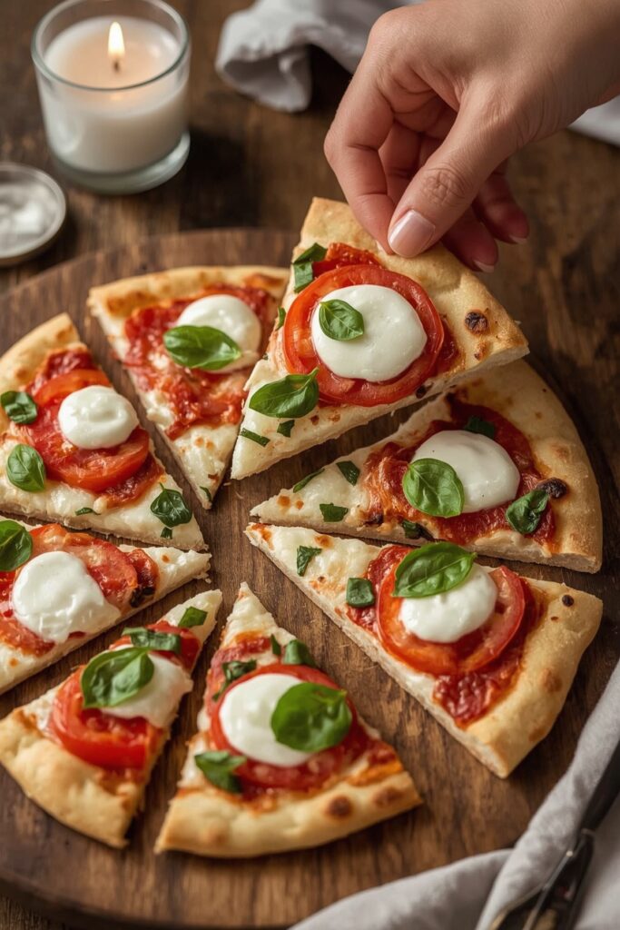 Margherita Flatbread Triangles


