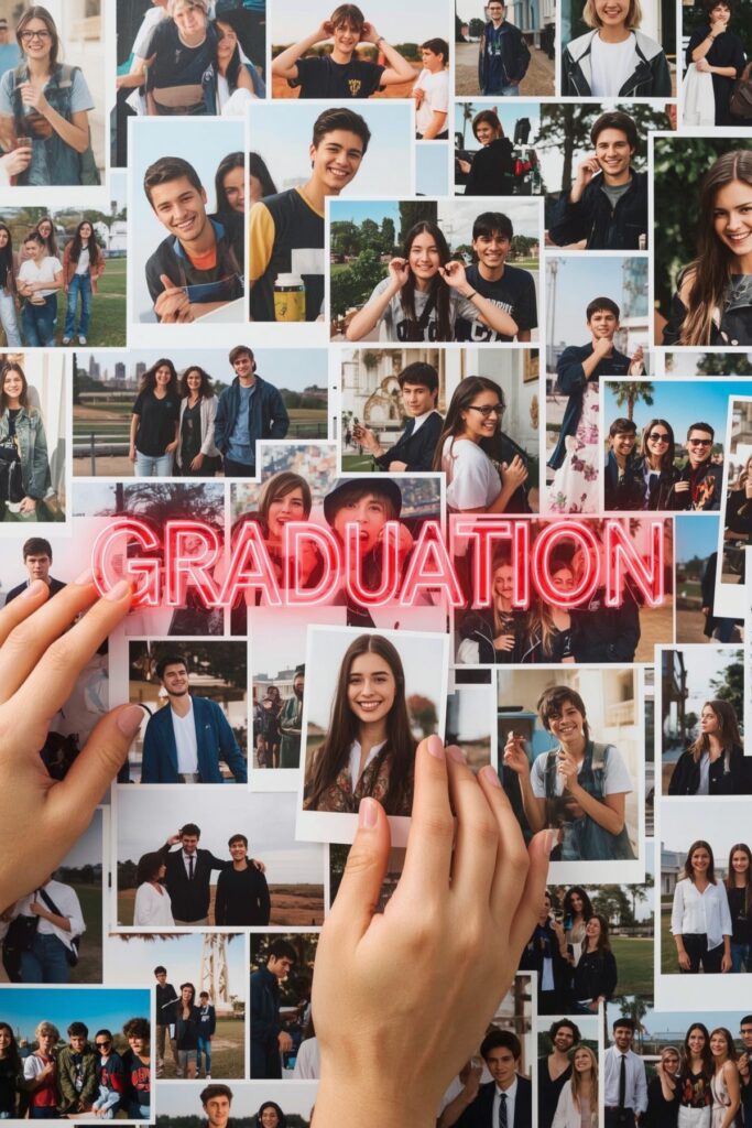 Photo Collage Background with Bold Fonts



