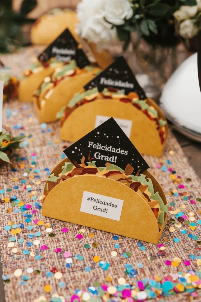 Taco-Shaped Grad Cards or Placeholders