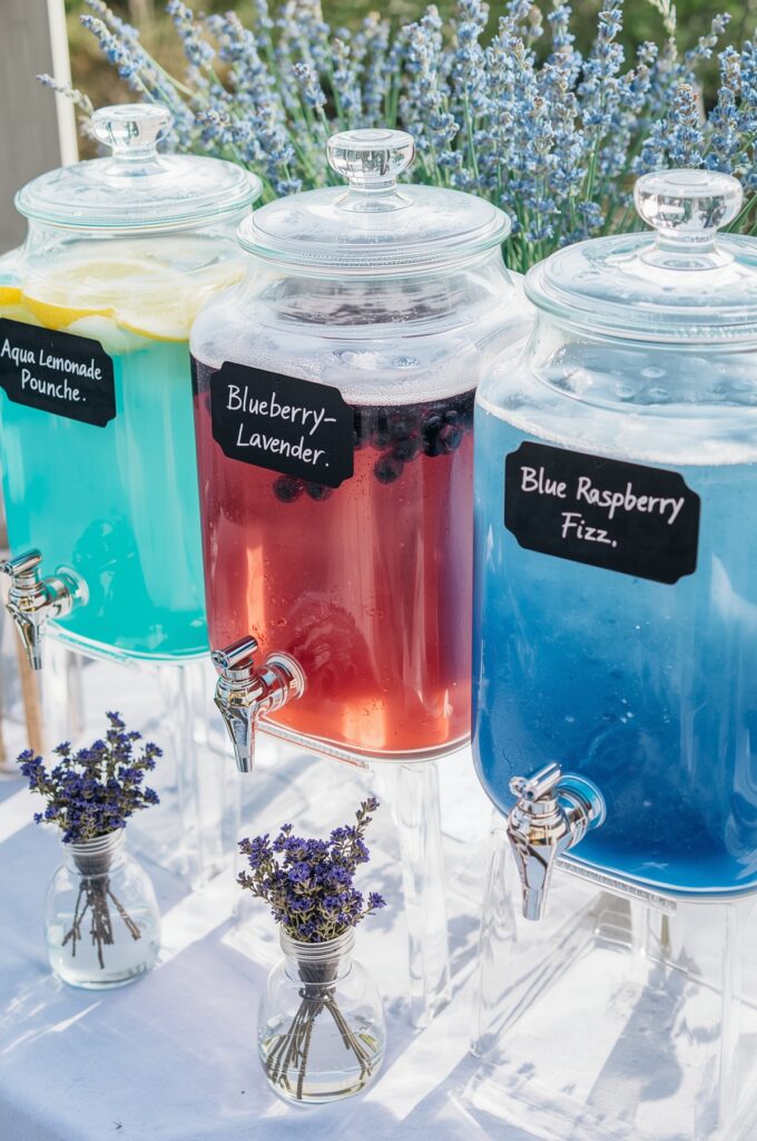 Blue-Tinted Drink Dispensers

