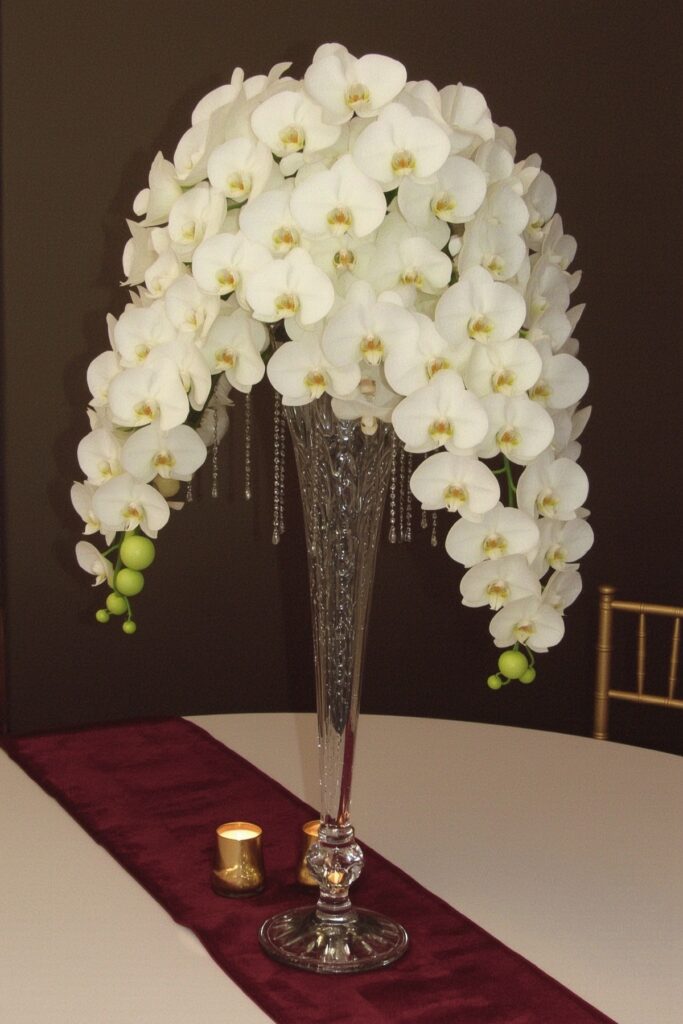 Cascading Orchid Table Arrangements